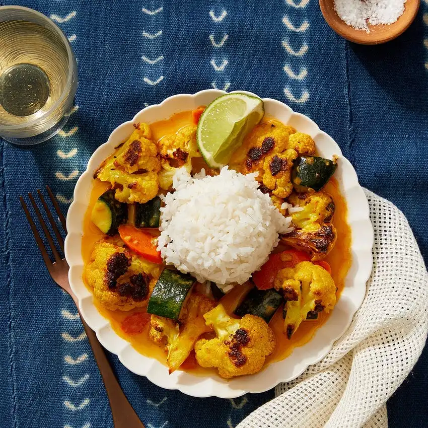 Coconut Vegetable Curry with Jasmine Rice