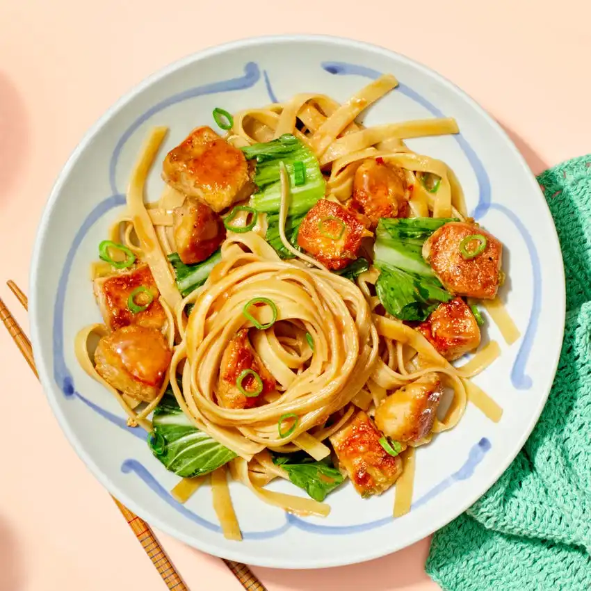 Chrissy Teigen's Sesame Chicken Noodles with Bok Choy