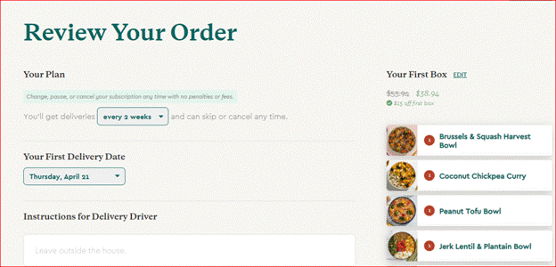 Review your order