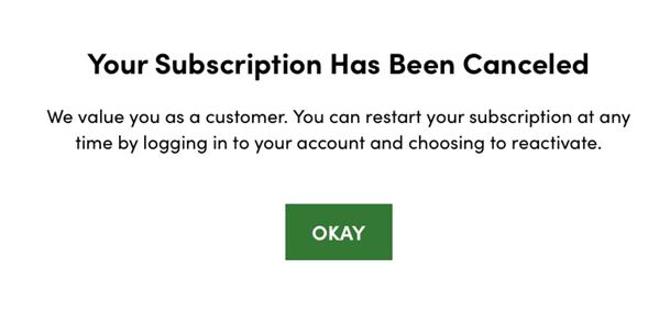 verifying your cancellation