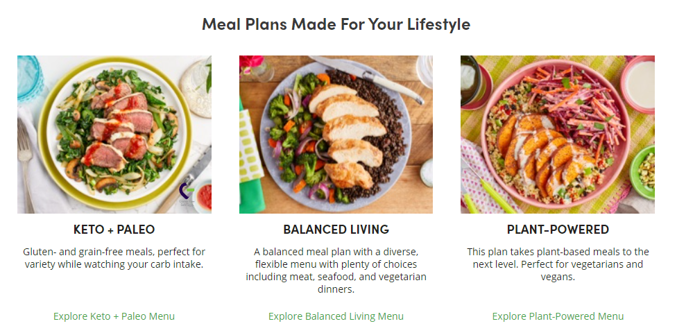 Green chef meal plans