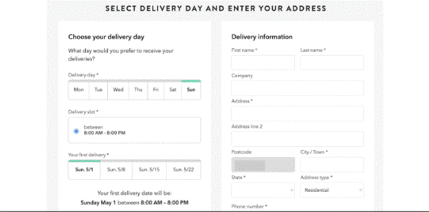 choose your delivery 