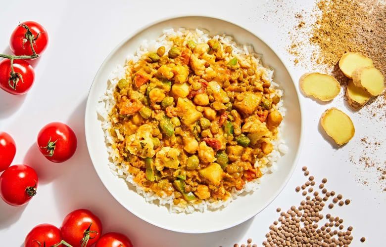 Indian-Spiced Chickpea Curry Bowl