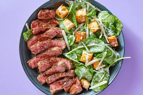 Low-Carb Seared Steak & Spinach Salad