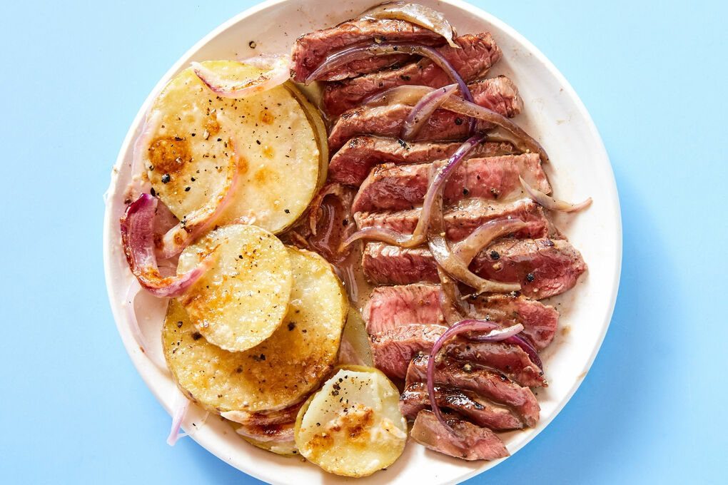 Seared Steak with Scalloped Potatoes