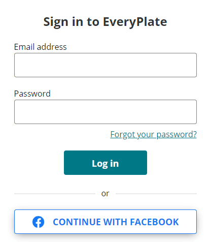 1. Sign in to your EveryPlate 