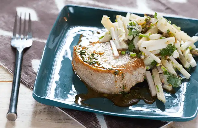 Center-Cut-Pork-Chops-with-Apple-Kohlrabi-Slaw