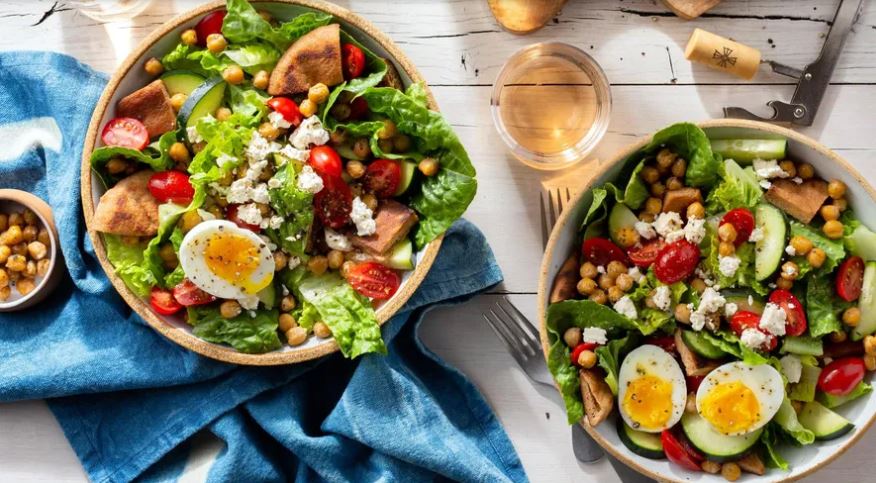 Fattoush Salad with Soft-Cooked Eggs