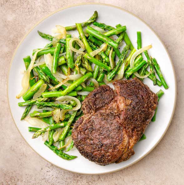 Ribeye Steak + Asparagus