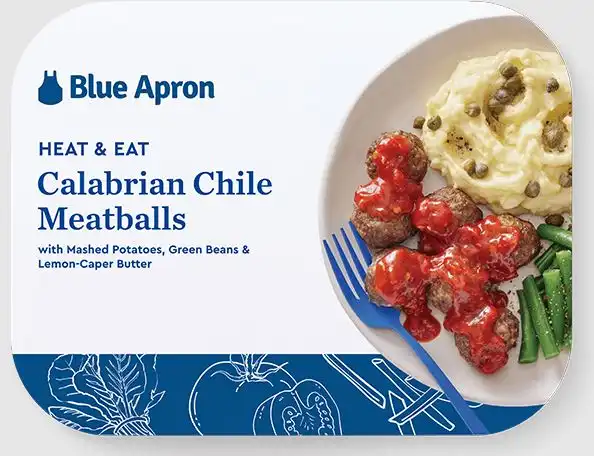 Calabrian-Chile-Meatballs-with-Mashed-Potatoes-Green-Beans-Lemon-Caper-Butter