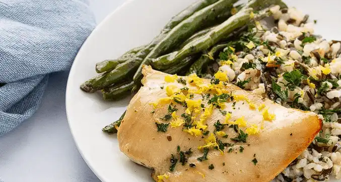 Herbed-Chicken-with-Wild-Rice-Green-Beans