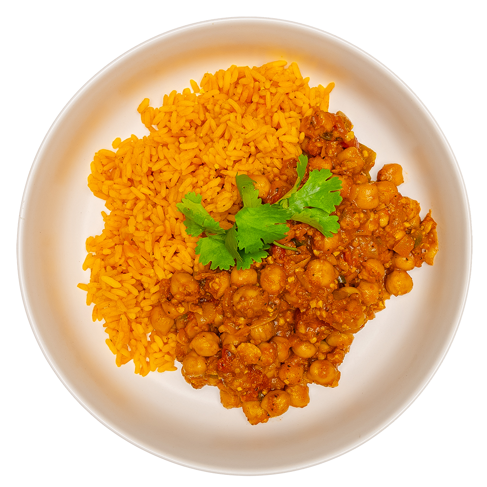 Chana Masala with Yellow Rice