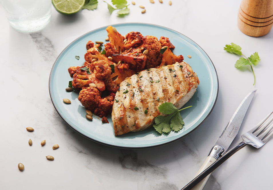 Cilantro Lime Chicken with Chipotle Cauliflower