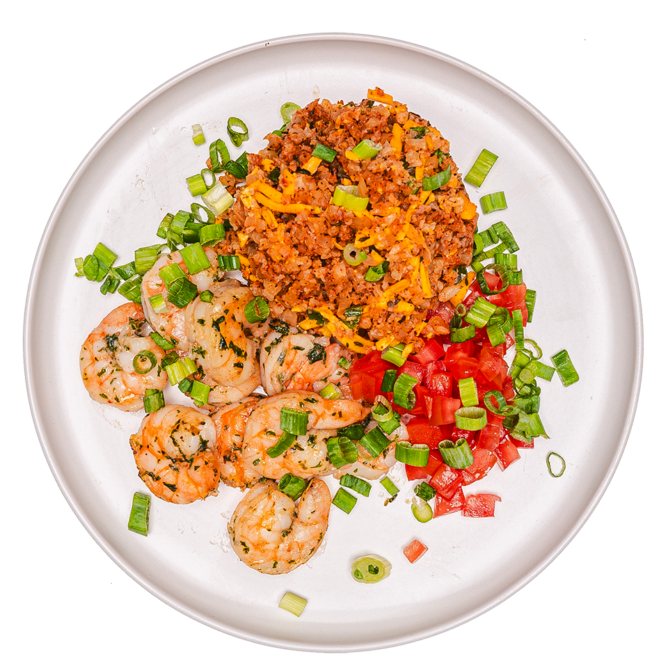 Shrimp & Cauliflower Grits