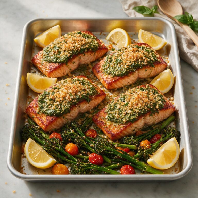 Baked Salmon with Basil Pesto (Green Chef Inspired)