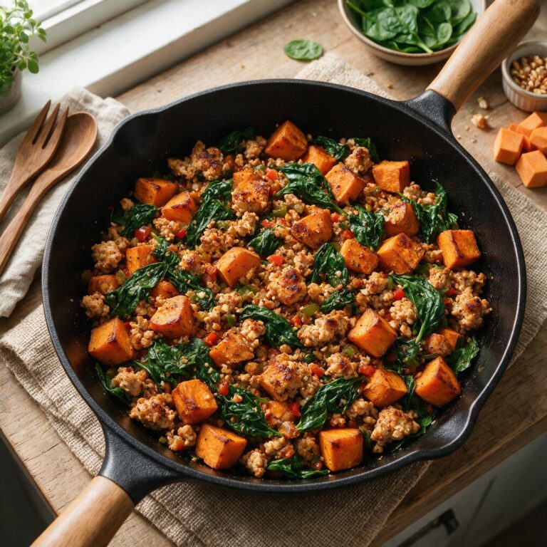 Ground Turkey and Sweet Potato Skillet