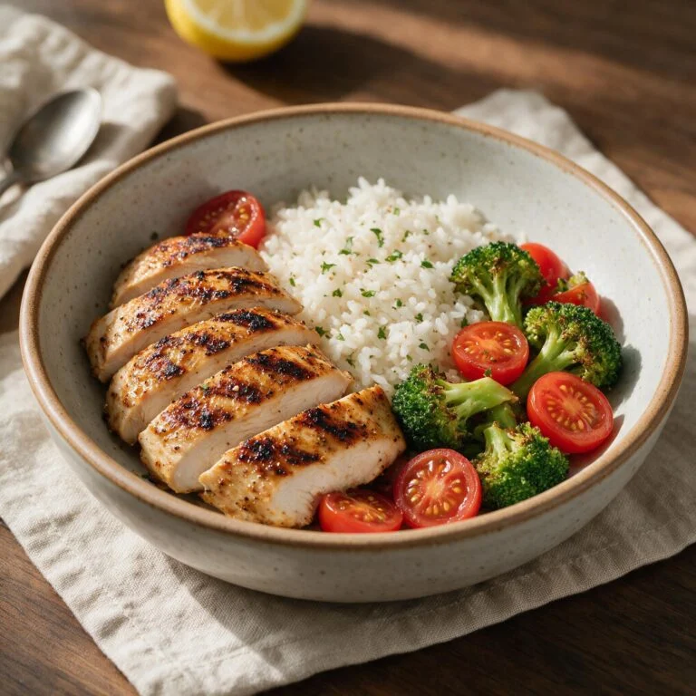 High Protein Chicken and Rice Bowl