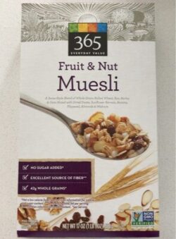 365 everyday value Fruit nut muesli