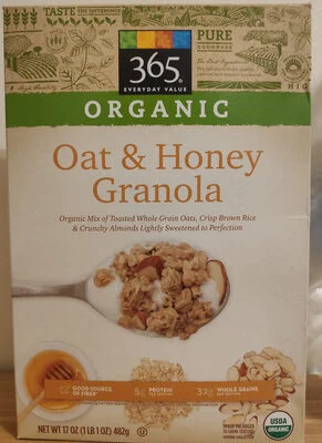 365 Everyday Value whole foods market, organic oat & honey granola