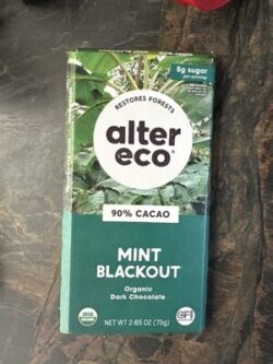 alter eco MINT BLACKOUT Organic Dark Chocolate