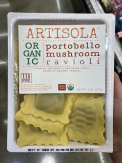 ARTISOLA portobello mushroom ravioli