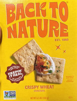 BACK TO NATURE CRISPY WHEAT CRACKERS