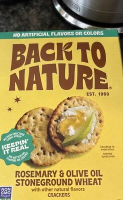 Back To Nature Rosemary & Olive Oil Stoneground Wheat Crackers