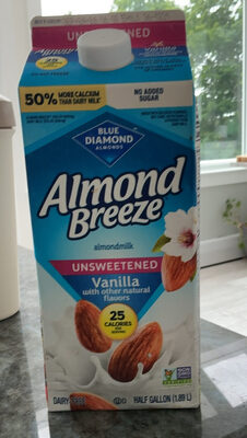 Blue Diamond Almonds Almond Breeze almondmilk UNSWEETENED Vanilla