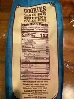 Bob's Red Mill Unbleached white all-purpose organic flour