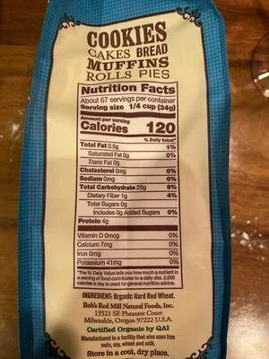 Bob's Red Mill Unbleached white all-purpose organic flour