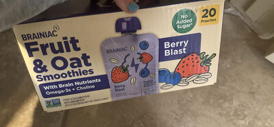 BRAINIAC Fruit & Oat Smoothies Berry Blast
