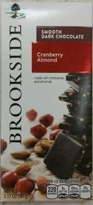 Brook Side Cranberry Almond Smooth Dark Chocolate