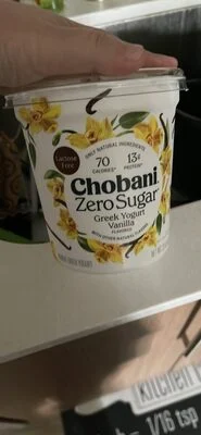 Chobani Zero Sugar Greek Yogurt Vanilla Flavored