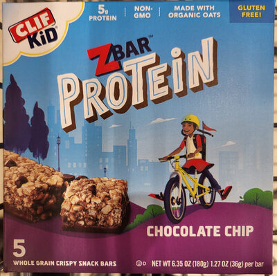 CLIF ZBAR PROTEIN SNACK BARS CHOCOLATE CHIP