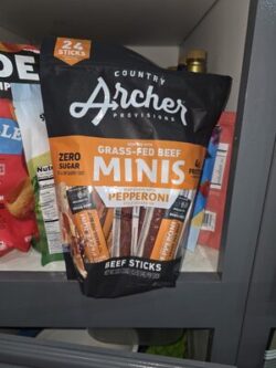 Country Archer Provisions Grass-Fed Beef Minis Pepperoni Beef Sticks