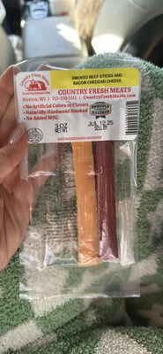 Country Fresh Meats Smoked Beef Sticks and Bacon Cheddar Cheese