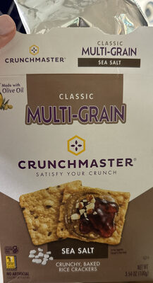 Crunchmaster Classic Multi-Grain Sea Salt Crunchy, Baked Rice Crackers