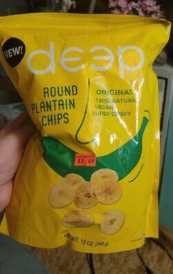 Deep round plantain chips