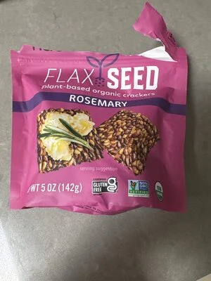 Doctor In The Kitchen Flax Seed Plant-Based Organic Crackers Rosemary