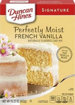 Duncan Hines Signature perfectly moist french vanilla cake mix