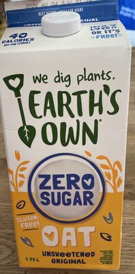 EARTH'S OWN ZERO SUCRE AVOINE ORIGINALE NON SUCRÉE