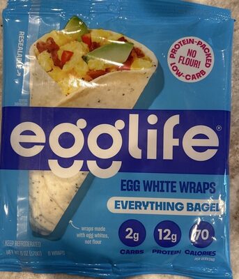 Egglife Egg White Wraps Everything Bagel