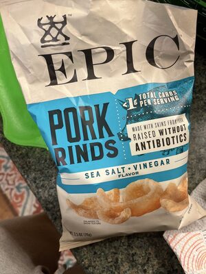 EPIC Pork Rinds Sea Salt + Vinegar Flavor