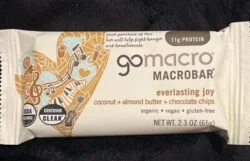 gomacro MACROBAR everlasting joy coconut + almond butter + chocolate chips