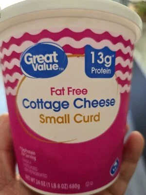 Great Value Fat Free Cottage Cheese Small Curd 0% Milfat