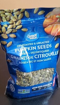Great Value Pumpkin Seeds Dry Roasted Unsalted