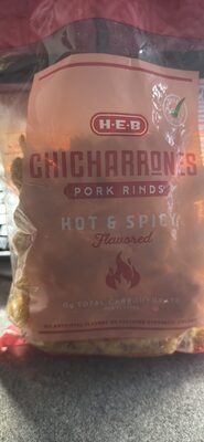 H-E-B CHICHARRONES Pork Rinds Hot & Spicy Flavored