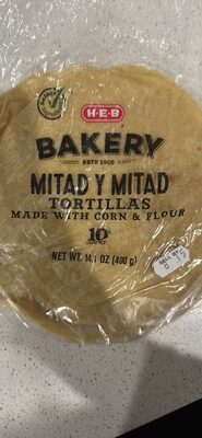 H-E-B MITAD Y MITAD TORTILLAS