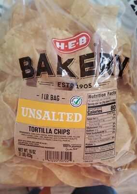 H-E-B Unsalted Tortilla Chips
