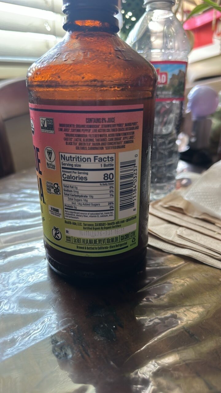 Health-Ade Kombucha Strawberry Mango Chili